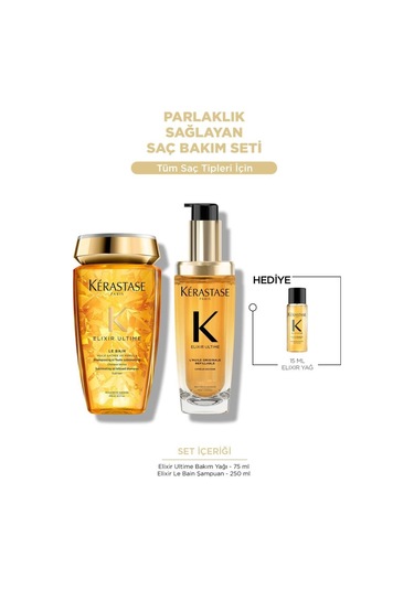 Kerastase Elixir Parlaklık Sağlayan Saç Bakım Seti