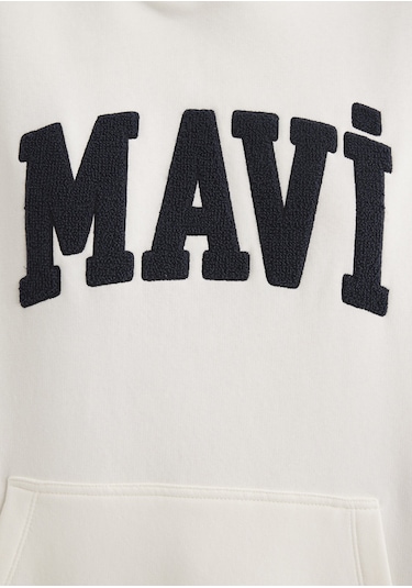 Mavi Logo Sweatshırt Hindistan Cevizi