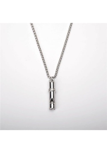 Hayatta Kalma Acil Yüksek Ses Paslanmaz Çelik Düdük Kolye Kadın &