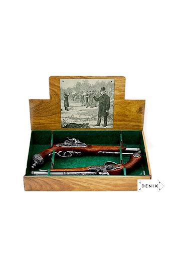 Denix 2 Pistolas De Duelo, Italia 1825 / 2 Li Duello Tabancası