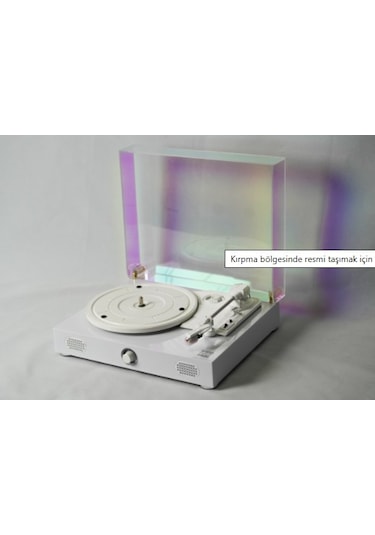 Fomix Fm-211 Beyaz Hoparlörlü Bluetoothlu Pikap Plak Çalar Mavi