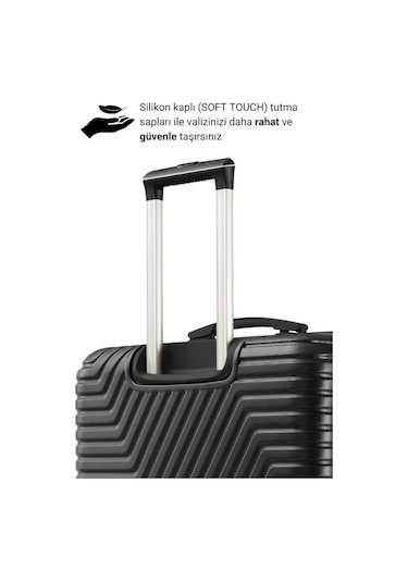 G&d Polo Suitcase Abs 3'lü Siyah Lüx Valiz Seyahat Seti 600.01-set Siyah