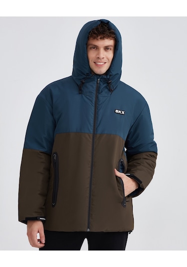 Skechers M Outerwear Padded Jacket Erkek Mont Petrol S232059-405 Petrol