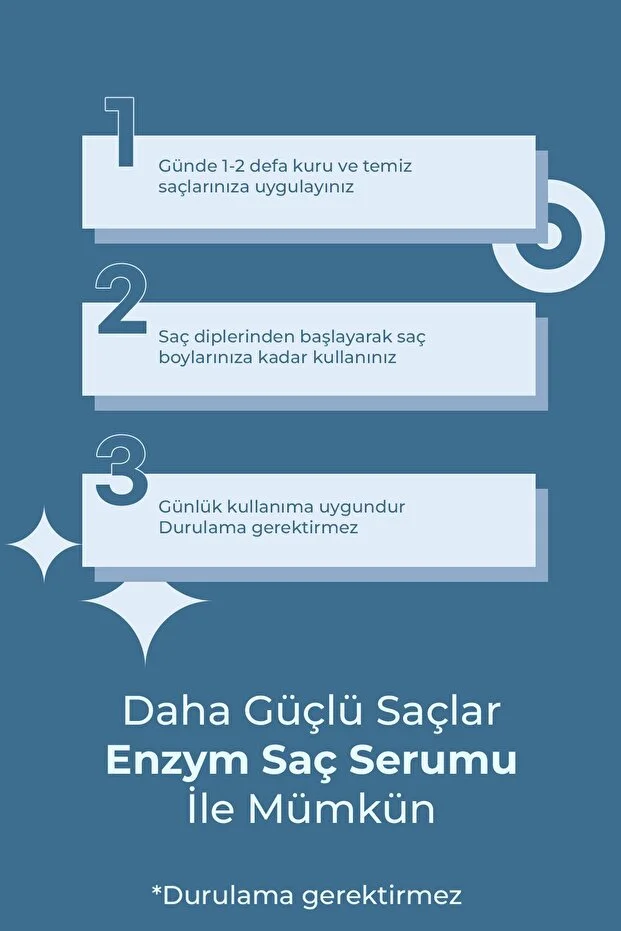 Enzym Cosmetics Saç Bakım Kompleksi Hyaluronik Asit Ve Kolajen Saç Serum 75 Ml
