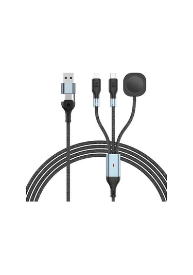 Rogfer 2m 2-in-3 100w Pd Telefon Ve Saat İçin Hızlı Şarj Tarih Kablosu