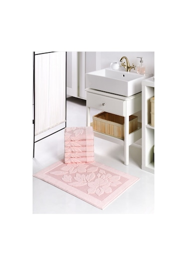 Derya Banyo Paspas Pudra 50X70 Cm Açık Pembe