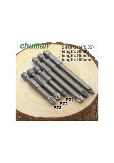 Pz1-1 Adet Uzun 50 Mm Pz1 Pz2 Pz3 Tornavida Bit Manyetik Pozidriv Pozi Tornavida Seti 1/4 "hex Shank S2 Güç Dereotu Aracı Hrc60 4436