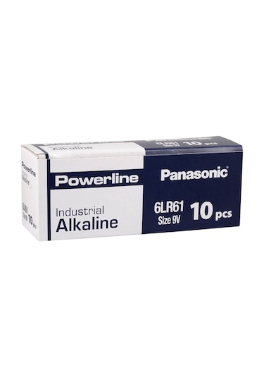 Panasonic 6LR61AD/10BB Industrial Alkalin 9V Pil 10'lu