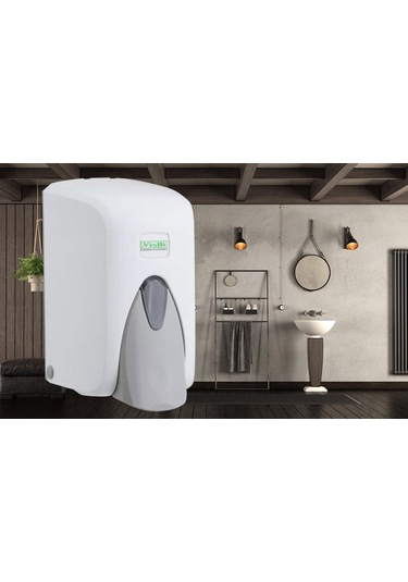 Vialli S5  Hazneli Dezenfektan Dispenseri 500 Ml Beyaz