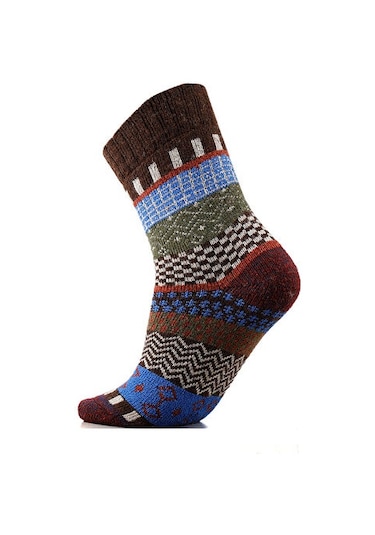 Techsport Svea Kahverengi Unisex Günlük Yün Çorap Svea-kahverengı Renkli Renkli