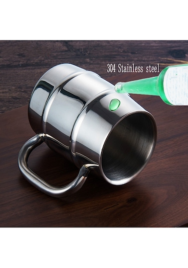 Sones Paslanmaz Çelik Bira Kupası Kupaları Açık Hava Kamp Batı Çay Kahve Kupası Yalıtımlı Taşınabilir Su Kupası Saplı İçecek Kapları