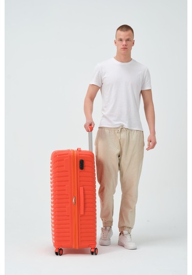 Keo-plus Turuncu Büyük Boy Silikon Kırılmaz Pp Valiz Turuncu