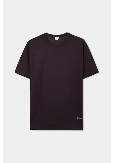 Twn Relaxed Fit Kahverengi Düz T-shirt 6ec146171622m Çok Renkli