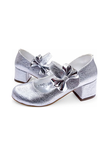 Beebron Ortopedik Topuklu Abiye Kız Çocuk Ayakkabı Starry Series Abiayk2401 Gümüş Gümüş