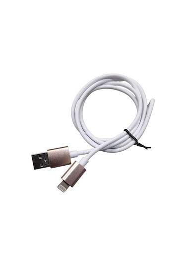 2a Apple iPhone Uyumlu Lightning Hızlı Şarj Kablosu - 1 Metre - Gold