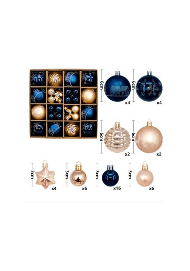 Ambition No.14 Yılbaşı Top Cazibesi, 3-6cm Set Elektroliz Top