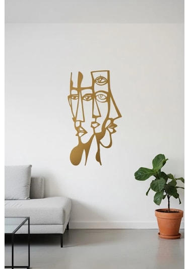 Picasso Yüzler Metal Duvar Tablosu Modern Duvar Dekorasyonu