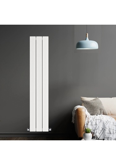 1800x355mm Dikey Alüminyum Radyatör Arnika Beyaz