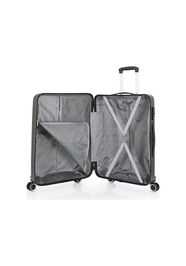 Mçs Polipropilen 3lü Valiz Seti Büyük & Kabin & Makyaj V374 S24sy1000081-set 00001 Siyah