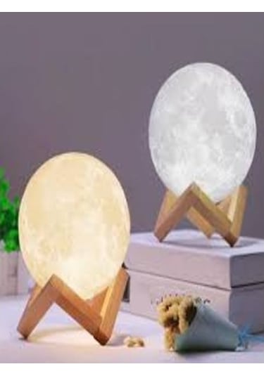 Eşe Sevgili Hediye Masa Lamba 3d Stand Ay Gece Lamba 12cm Lamba