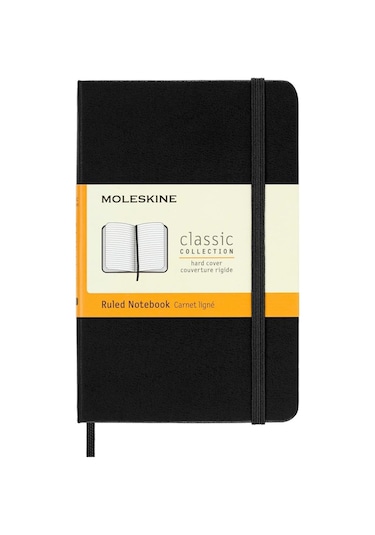 Moleskine Çizgili Siyah Defter Cep Boy Sert Kapak