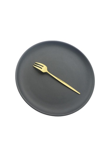 Yeşil Ve Altın 6 Adet Renkli Çatal Seti Çay Kek Aperatif Çatal Yemek Takımı Çatal Bıçak Takımı Mat Paslanmaz Çelik Sofra Tatlı Meyve Çatalı Gümüş Seti Yeşil -  Altın