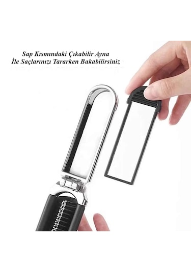 Katlanabilir Saç Tarağı Aynalı Çanta Boy Mini