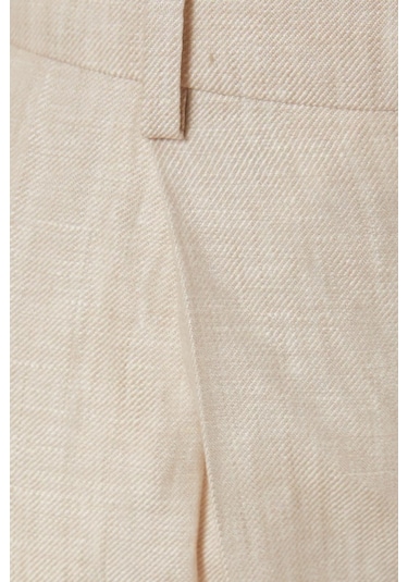 12storeez Keten Pantolon, Hafif Ve Zarif Bej