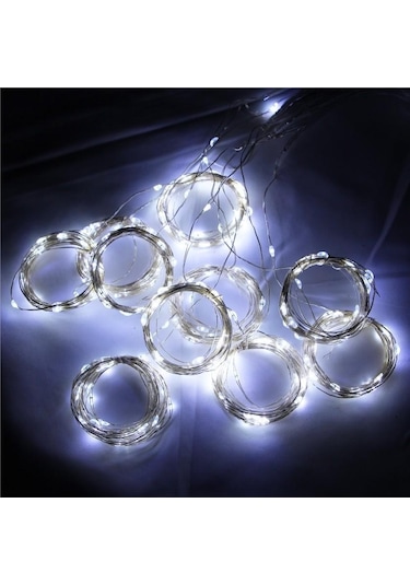 Soğuk Beyaz 3 M Led Dize Işıklar Pencere Ev Dış Dekorasyon  Led 3mx1m Diğer