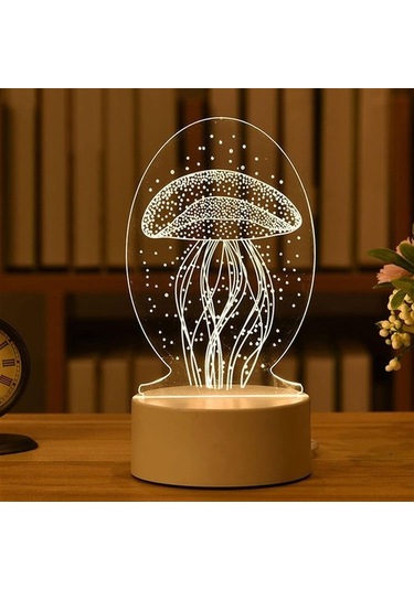 Szypzstore 1 Adet Romantik Aşk 3d Akrilik Ev Için Led Lamba Çocuk Gece Lambası Masa Lambası Doğum Günü Partisi Dekoru Sevgililer Günü Başucu Lambası Dd1n5f Siyah