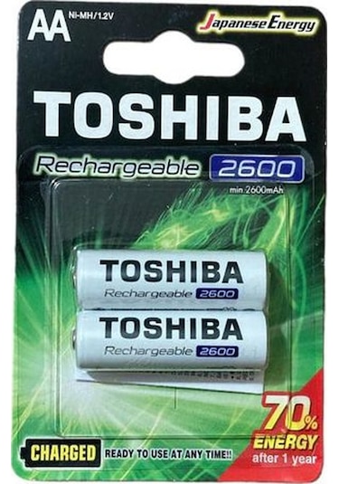 1.2v 2600mah Ni-mh Aa Şarj Edilebilir Kalem Pil 2'li Pake