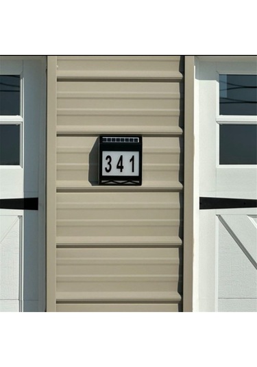 Agoodshop Su Geçirmez Sokak Işareti Güneş Enerjili Dijital Ev Işığı Numara Duvar Işığı Adres Işa