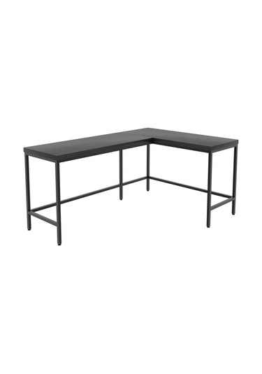 Şekilli Ceviz Masa Çalışma Masası Oyun Masası Siyah