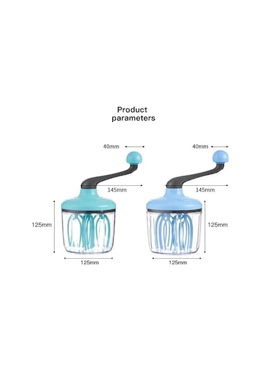 Jialan Yumurta Çırpıcı El Mikseri Yarı Otomatik Yumurta Çırpma Yeşil