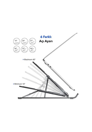 Frısby Fnc-5110st Siyah Katlanabılır Alumınyum Notebook Standı-104169