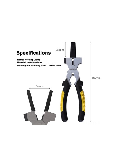 Yaleker 7 İnç Multifonksiyon Kaynak Makası - Açıkça Kesme, Çekiç Ve Sabit Tutma Özellikleriyle Profesyonel Kaynak İşleri İçin