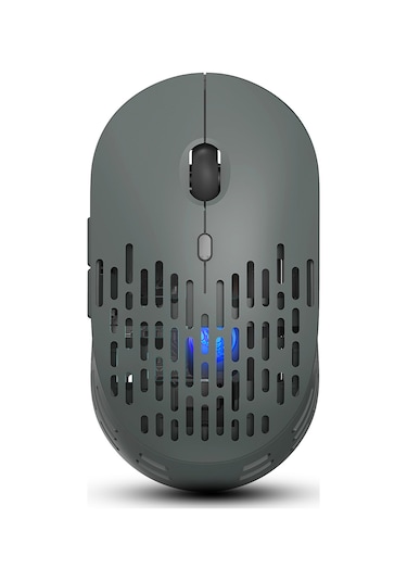 Geeksen Hxsj T38 Kablosuz Şarjlı Fare: 3 Dpı Ayarlı, Sessiz, Taşınabilir, Renkli Led, Dahili Batarya, Gri Optik