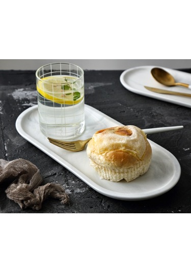 Beyaz Mermer Seramik Depolama Tepsi Oval Elips Meyve Tepsisi Dekoratif Plaka Takı Yiyecek Tatlı Depolama Çanak Dekorasyon Depolama Tepsileri Beyaz Ahşap - Gri