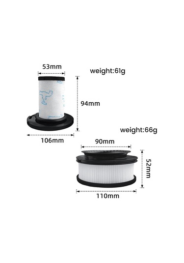 Zr00907/zr009008/rh98xx/99xx Elektrikli Süpürgelerin Ön Ve Arka Kısımları İçin 6 Adet Yedek Hepa Filtresi