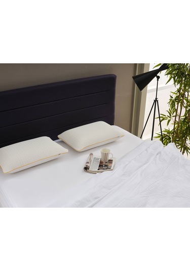 Tombul Ortopedik Düz Visko Yastık - Air Comfort Cilt Dostu Hava Alabilir Uyku Yastığı - Anti Uv 1 Adet Çok Renkli