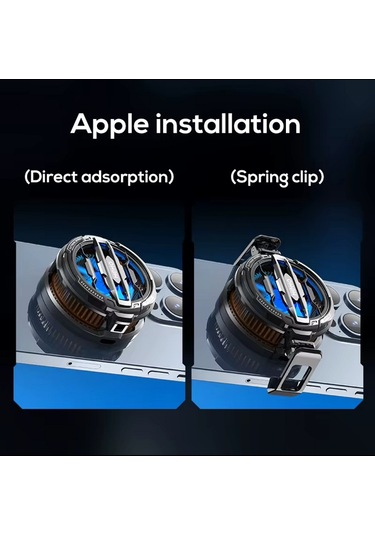 Cx07 Manyetik Ve Klipsli Cep Telefon Soğutma Fanı Radyatör Soğutucu Işıklı