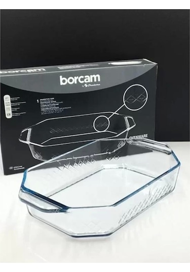 Paşabahçe 59974 Borcam Dikdörtgen Tepsi Kulplu