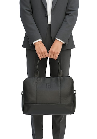 Evrak Çantası Kadın Büyük Geniş Hacimli Günlük Şık El Omuz Çantası Siyah