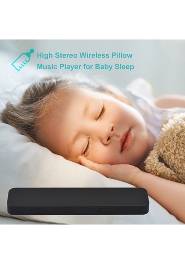 Besthome1 Siyah Kemiğe İletim Yastık Hoparlörü - 5w Güç, 400mah Pil, Otomatik Kapanış, Uyku Destekli, Bluetooth 5.0