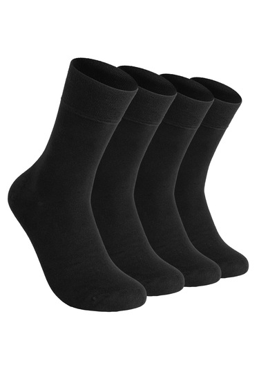 Elchee Wear Elchee Organik Bambu Erkek Çorap 4'lü Siyah