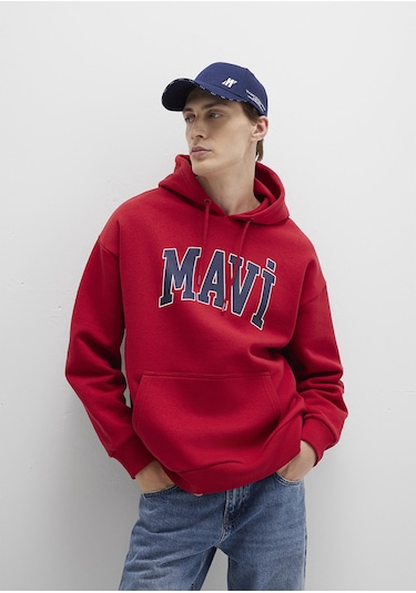 Mavi - Mavi Logo Baskılı Kırmızı Sweatshirt 067149-70464 Kırmızı (555249453) Kırmızı