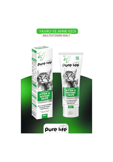 Plus 12'li Kedi Multivitamin Prebiotic Malt Macun 100 Gr Tüy Kusma Engelleme,
