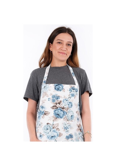 Petra Mutfak Önlüğü Mavi Gül
