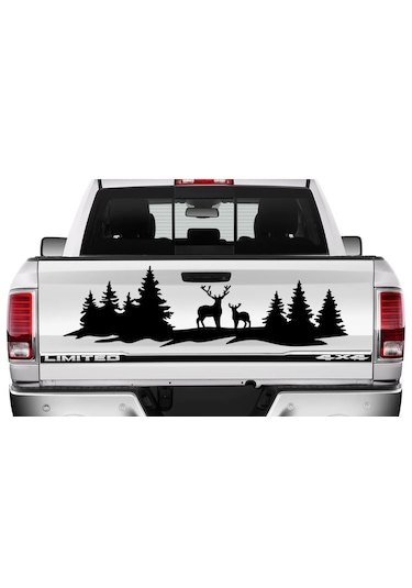 Avcı Kamp Doğa Sticker - 4x4 Off Road Adventure Kamp Sticker - 00046 30x8 Cm