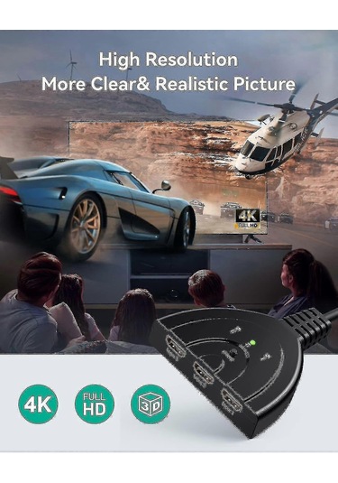 Hdmi Switcher Gana, Hdmi Switcher, 3'ü 1 Arada Hdmi Splitter